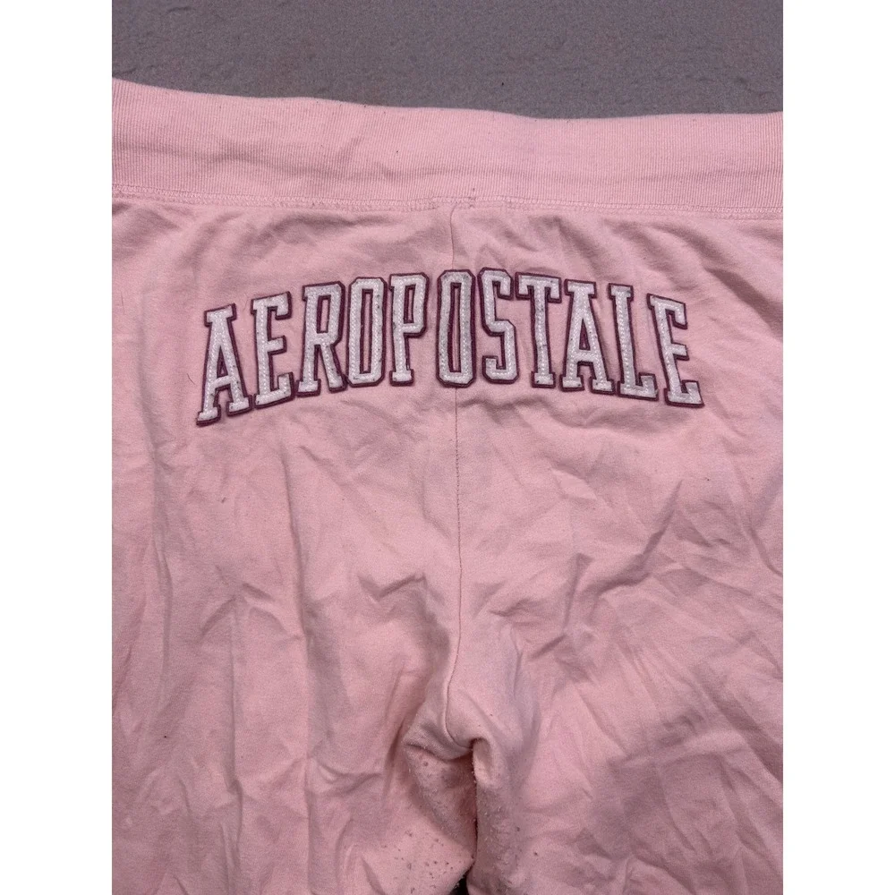 Aeropostale Sweatpants Cotton Blend Pink Graphic XL Womens